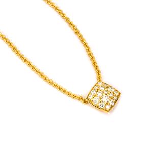 Modern Electrum Necklace with Ekati Canadian Diamonds