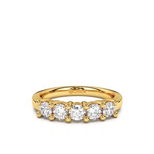 Modern Electrum Ring with Ekati Canadian Diamond