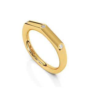 Trendy Electrum Ring with Ekati Canadian Diamond