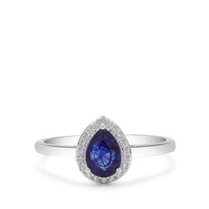 Sterling Silver Ring with Blue Sapphire