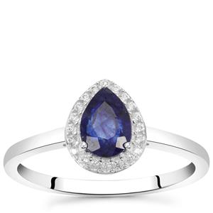 Sterling Silver Ring with Blue Sapphire