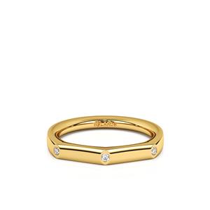 Trendy Electrum Ring with Ekati Canadian Diamond